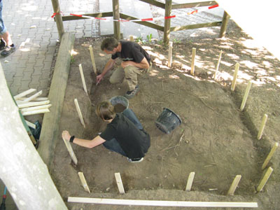Bau eines Sandkastens
