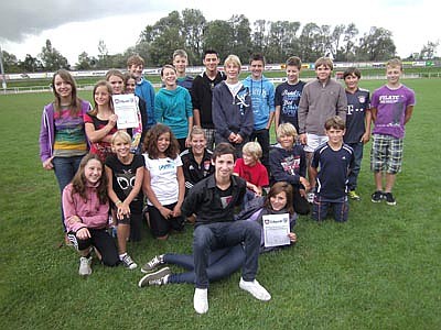 Gruppenbild der Leichtathleten