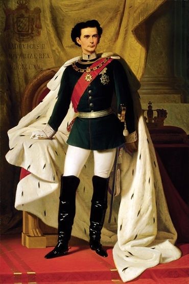 Der 20-jährige König Ludwig im Königsmantel, Maler: Ferdinand von Piloty (1828-1895)