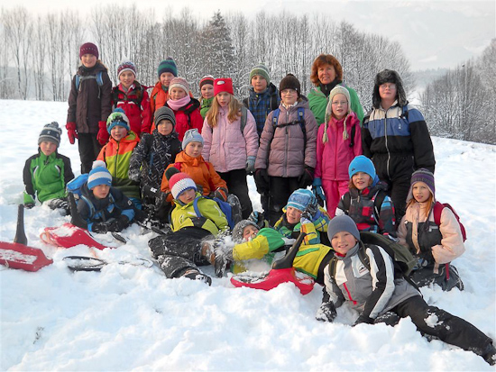 Schneevergnügen Hohenau-Schule