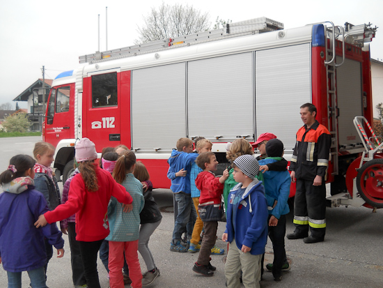 Zu Besuch bei der Feuerwehr in Neubeuern